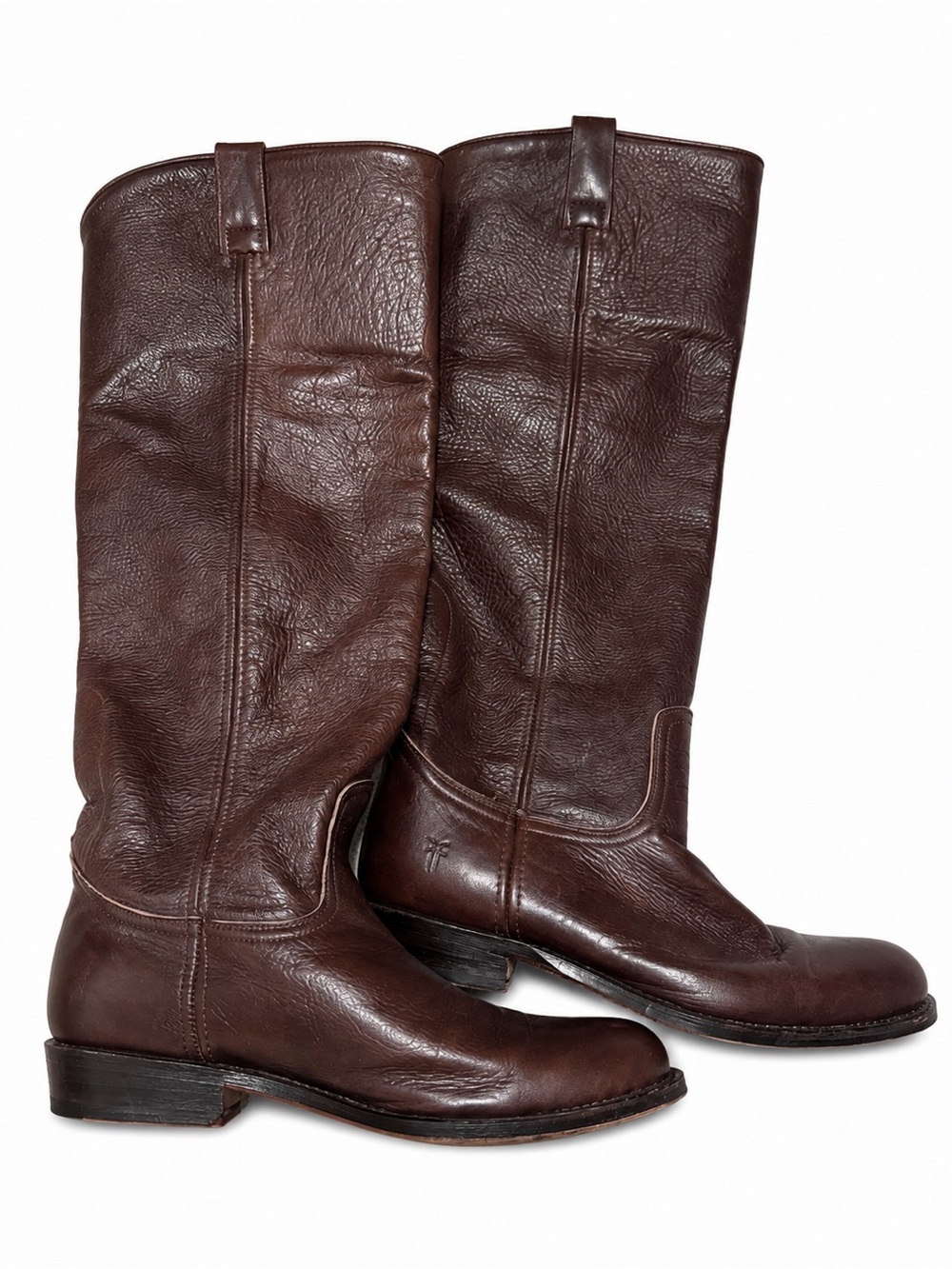 Frye Cara Dark Brown Tall Leather Riding Boots Size 8